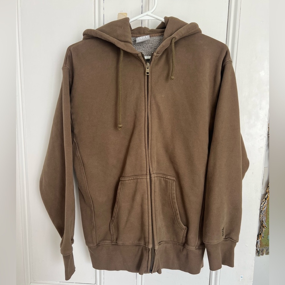 Aritzia Cozy Fleece Boyfriend Zip up
